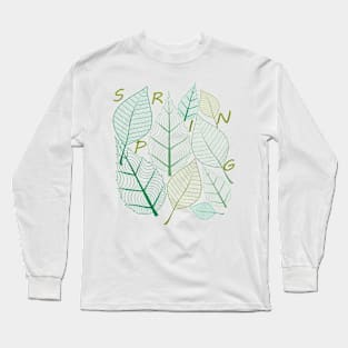 Spring Leaves at Daylight Long Sleeve T-Shirt